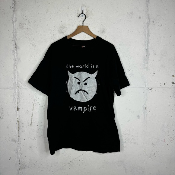 Vintage 1996 Smashing Pumpkins Alt Rock The World Is A Vampire Tee 
